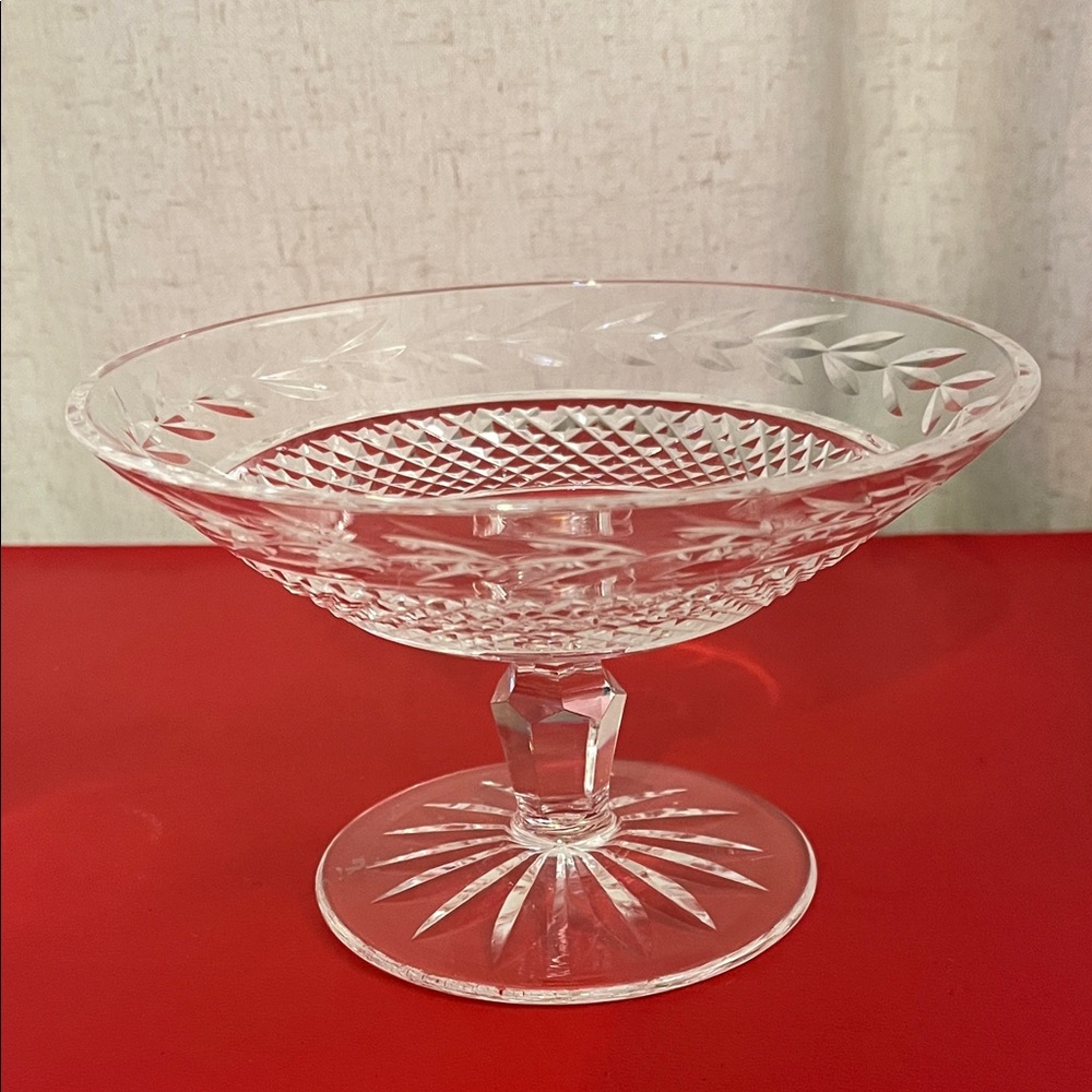 Waterford Crystal Compote Candy Dish Glandore Pedestal Ireland Signed